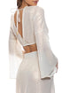 Luli Fama Celestial Tides Bell Sleeve Crop Top